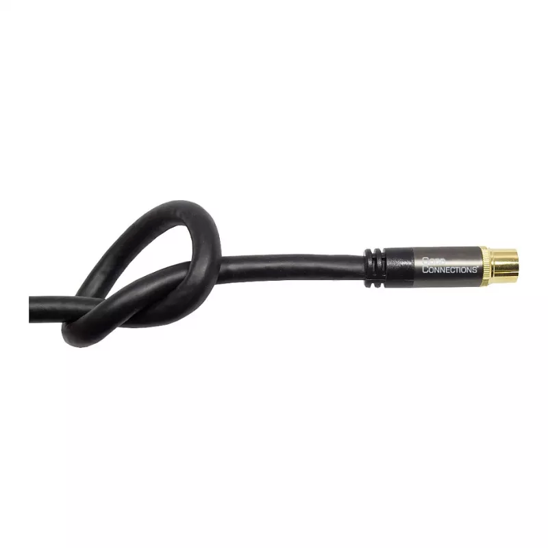 Good Connections SmartFLEX SAT antennas kabelis, IEC/Coax leņķa spraudnis pret ligzdu, apzeltīts, četrkārtīgi ekranēts, 120 dB, melns, 1,5 m (GC-M2072)