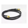 Good Connections SmartFLEX SAT antennas kabelis, IEC/Coax leņķa spraudnis pret ligzdu, apzeltīts, četrkārtīgi ekranēts, 120 dB, melns, 1,5 m (GC-M2072)