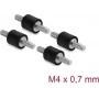 Delock Vibrāciju slāpētājs M4 x 0.7 mm D 10 x H 10 mm ar 2 ārējām vītnēm 4 gab. Melns (60798)