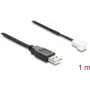 Delock USB 2.0 Type-A Male to 3 Pin Fan Connector Cable, 1 m, Black