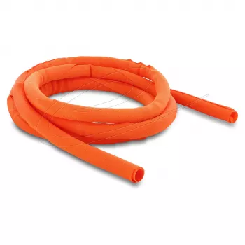 Delock Pašslēdzošā kabeļu aizsarguzmava 2 m x 19 mm Oranža