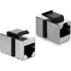 Delock Keystone Module Coupler RJ45 Female to RJ45 Female Cat.6 Shielded Metal Silver / Black (90837)