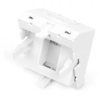 DIGITUS Keystone Moduļa Turētājs, 1-Port, 45x45mm, Tīri Balts (RAL 9010) DN-93802-5-SH rāmim