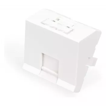DIGITUS Keystone Moduļa Turētājs, 1-Port, 45x45mm, Tīri Balts (RAL 9010) DN-93802-5-SH rāmim
