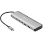 Sandberg USB-C to 5x USB-C + 2x USB-A Hub, 100W, USB 3.2 Gen 1, Grey