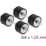 Delock Vibrāciju slāpētājs M8 x 1,25 mm D 30 x H 20 mm ar 2 ārējiem vītnēm 4 gab. Melns (60816)