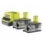 RYOBI RC18120-250 2x 18V 5.0Ah Lithium+ Battery Kit ar kompakto lādētāju
