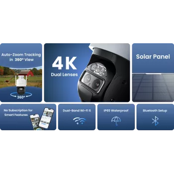 Reolink TrackMix B770 ar Solar Panel 2 divu objektīvu akumulatora kamera