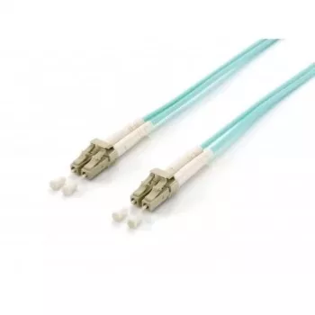 Equip Fiber Optic Patch Cable LC/UPC to LC/UPC Multimode Duplex OM3 10m Turquoise