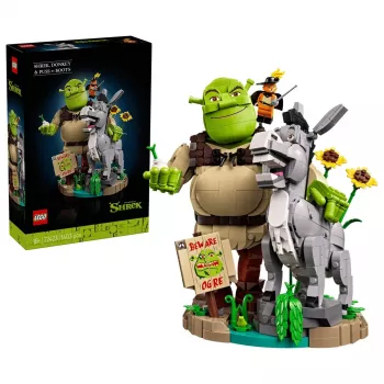 LEGO ICONS 72423 Shreks, Ēzelis un Runcis zābakos