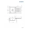 1-Bowl Granite Sink with Drainer DEANTE Graphite Metallic ZORBA