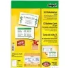 SIGEL Business Card 3C LP850 vizītkartes – gluds satīns – pārklāts – tīri balts – 85 x 55 mm – 225 g/m² – 100 kartītes (10 lapas x 10)