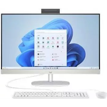 HP 27-cr1071ng Intel Core Ultra 7 155U All-in-One PC, 27 collu FHD IPS, 16GB DDR5, 1TB SSD, Windows 11 Home, Natural Silver