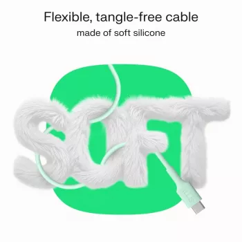 GREEN CELL USB-C to USB-C PowerFlex 100W Silicone Cable 1,2m Black