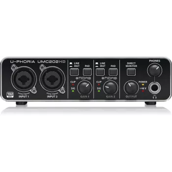 Behringer UMC202HD USB Audio Interface ar MIDAS priekšpastiprinātājiem