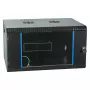 EFB-ELEKTRONIK 19 inch sienas skapis 6U, fiksēts, viendaļīgs, RAL 9005 melns, dziļums 450 mm (691706VTS.45)