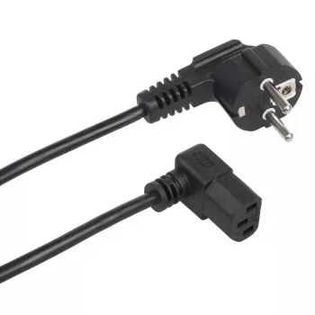 Maclean MCTV-854 Cold Device Power Cable, 3-Pin, Black, 1,5m