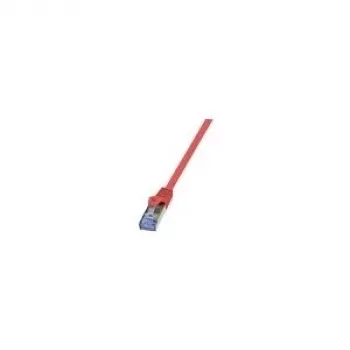 LogiLink PrimeLine Cat.6A S/FTP PIMF Patch Cable 0,25m Red