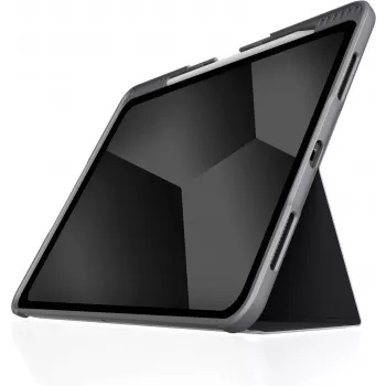 STM Dux Plus Folio iPad Pro 11 inch / iPad Air 4./5. paaudzei - Melns/Caurspīdīgs