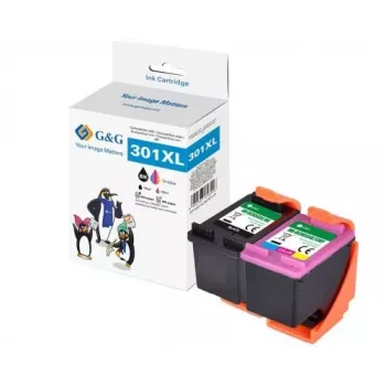 G&G 15116 saderīgs augstas ietilpības tintes kasetņu komplekts 4 gab. (Melna, Ciāna, Fuksīna, Dzeltena) HP OfficeJet Pro