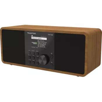 IMPERIAL Telestar TOP 25 Koka daudzfunkciju radiostacija ar DAB+, FM, interneta radio, CD atskaņotāju, Bluetooth, Wi-Fi, USB, AUX-in, 20W RMS, 2,8 inch TFT displeju, valrieksta apdare