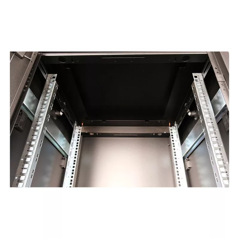 ROLINE 19-Inch Network Cabinet Pro 22U, 600x600 mm (WxD), Glass Door, Black
