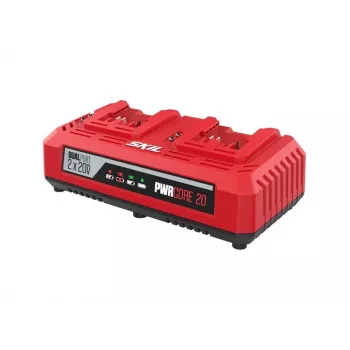 SKIL Dual Charger 2x20V Max (18V) - Divu portu akumulatoru lādētājs PWRCORE 20V litija jonu akumulatoriem