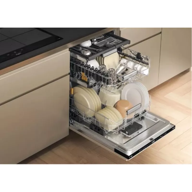 Whirlpool W7IHT40T pilnībā integrējama trauku mazgājamā mašīna, 14 komplekti, energoklase C, 40 dB, NaturalDry