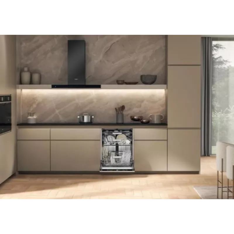 Whirlpool W7IHT40T pilnībā integrējama trauku mazgājamā mašīna, 14 komplekti, energoklase C, 40 dB, NaturalDry