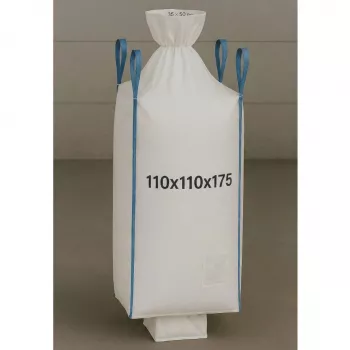 EXTRALINK Big Bag U+2 110x110x175cm 1300kg ar izkraušanas snīpi