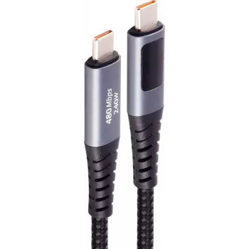 shiverpeaks USB-C lādēšanas kabelis 2.0 240W PD A/V/W Displejs 1,0m (BS14-59025)