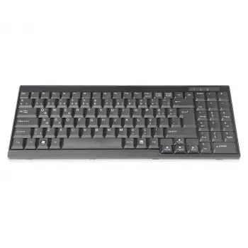 DIGITUS DS-72000TR tastatūra TFT konsolēm, turku izkārtojums, melna, vadu