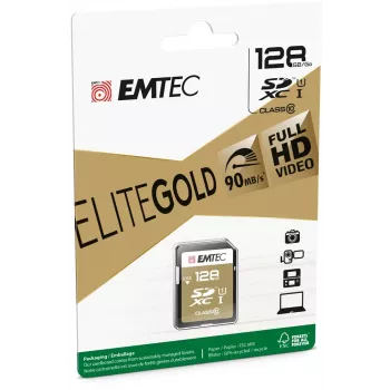 Emtec SDXC 128GB Class10 Gold+ UHS-I U1 Memory Card