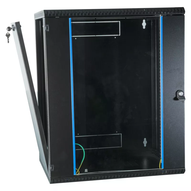 EFB 19 inch Sienas skapis 18U, Fiksēts, 1-Daļas, RAL 9005, Dziļums 600 mm