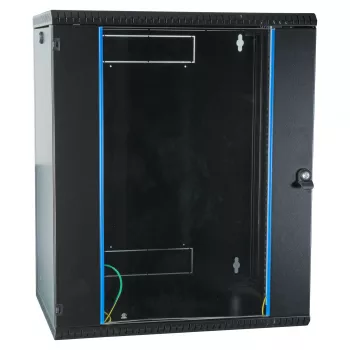 EFB 19 inch Sienas skapis 18U, Fiksēts, 1-Daļas, RAL 9005, Dziļums 600 mm