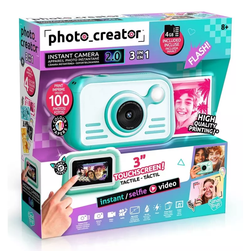 CANAL TOYS PHOTO CREATOR Instant Camera ar krāsainu fotopapīru