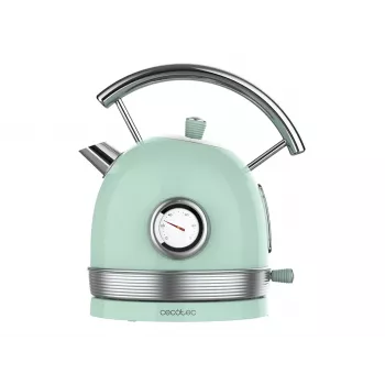 Cecotec Tējkanna ThermoSense 420 Vintage 2200 W Elektriskā 1.8 L Nerūsējošais tērauds 360° Rotējoša pamatne Gaiši zaļa