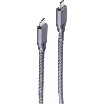 ShiverPeaks USB-C to USB-C kabelis, USB 3.2 Gen 2, 4,0m, Melns