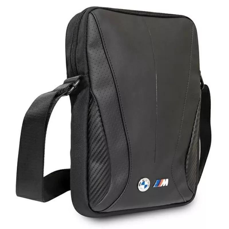 BMW Carbon Tricolour Tablet Bag 10 inch Melns