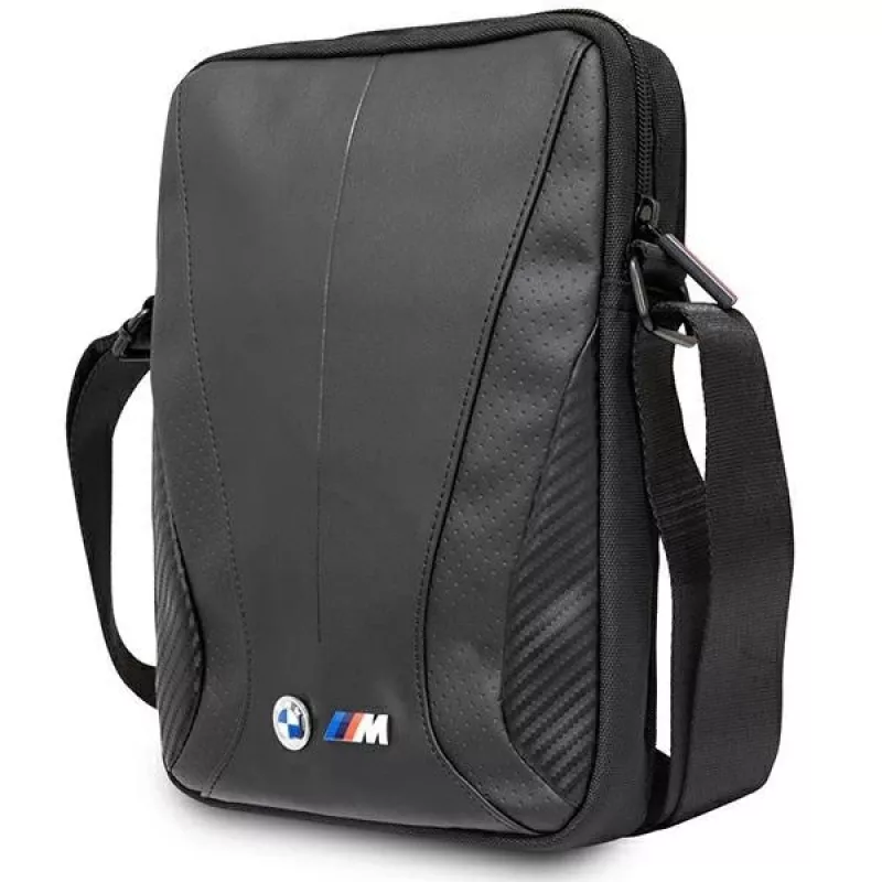 BMW Carbon Tricolour Tablet Bag 10 inch Melns