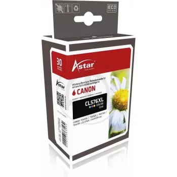 ASTAR AS70750 saderīga Canon CL-576XL trīskrāsu tintes kasetne (pārstrādāta, 12ml, 300 lpp.)