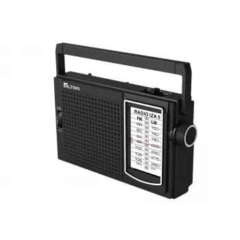 ELTRA Radio IZA-5 Black Pārnēsājams FM radio ar AM LW joslām, AUX ieeju, bateriju/tīkla barošanu