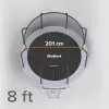 REBEL Active Trampoline PRO 8ft/244cm ar drošības tīklu un kāpnēm