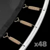 REBEL Active Trampoline PRO 8ft/244cm ar drošības tīklu un kāpnēm