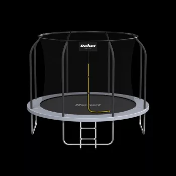 REBEL Active Trampoline PRO 8ft/244cm ar drošības tīklu un kāpnēm