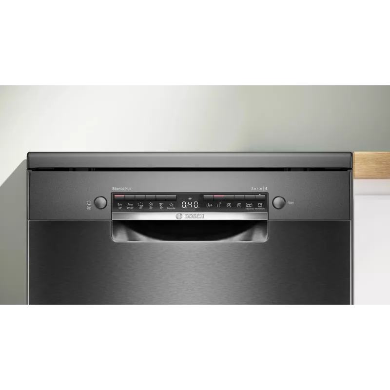Bosch SMS4ENC06E Brīvi stāvoša trauku mazgājamā mašīna, 13 komplekti, 44 dB, Sudraba Inox