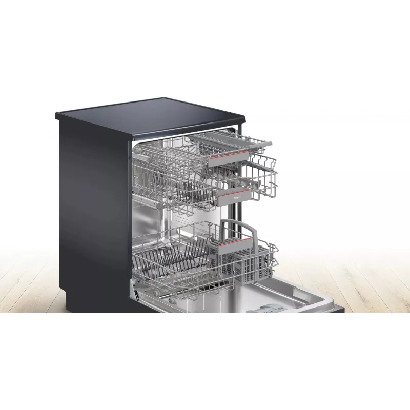 Bosch SMS4ENC06E Brīvi stāvoša trauku mazgājamā mašīna, 13 komplekti, 44 dB, Sudraba Inox