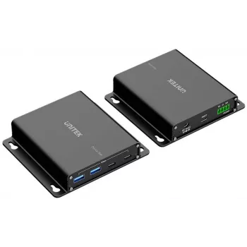 UNITEK USB 3.0 pagarinātājs pa Ethernet 100m ar 4-portu centrmezglu