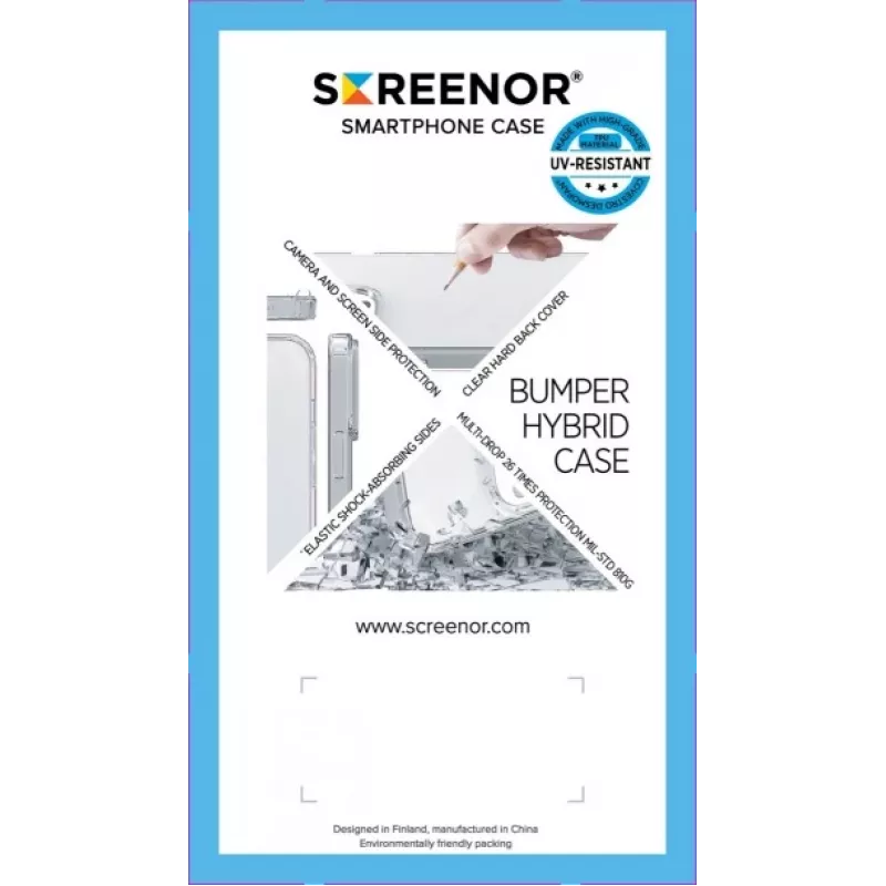 SCREENOR Bumper Case Samsung Galaxy XCover 7 Pro, Caurspīdīgs TPU triecienizturīgs vāciņš
