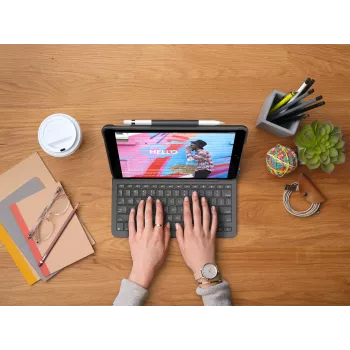 Logitech Slim Folio tastatūras maciņš iPad 10,2 collu (7., 8., 9. paaudze) - Graphite - QWERTY UK English